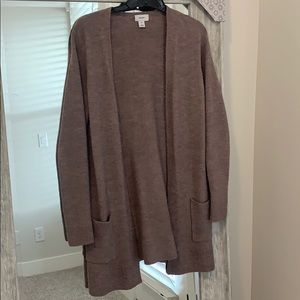 Mauve Open Cardigan